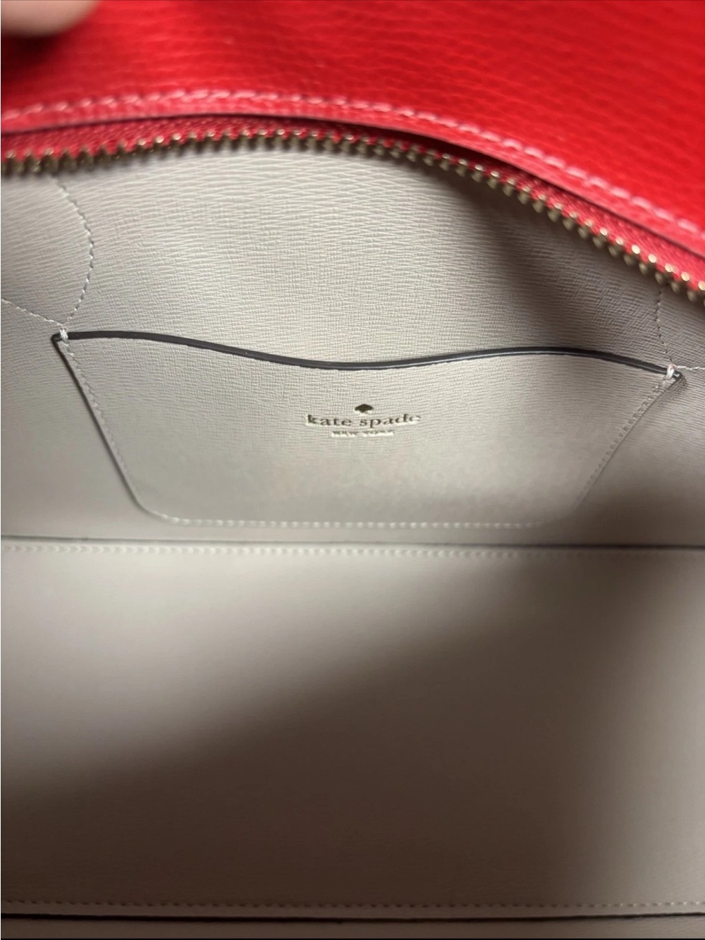 NWOT Kate Spade Red Leather Satchel with Crossbody Strap - Picture 9 of 16